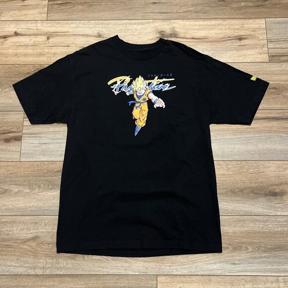 Dragon Ball Z x Primitive Goku Saiyan Logo Graphic Shirt Adult LARGE Black Anime - Picture 1 of 7